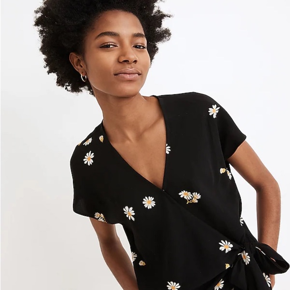Madewell daisy wrap top